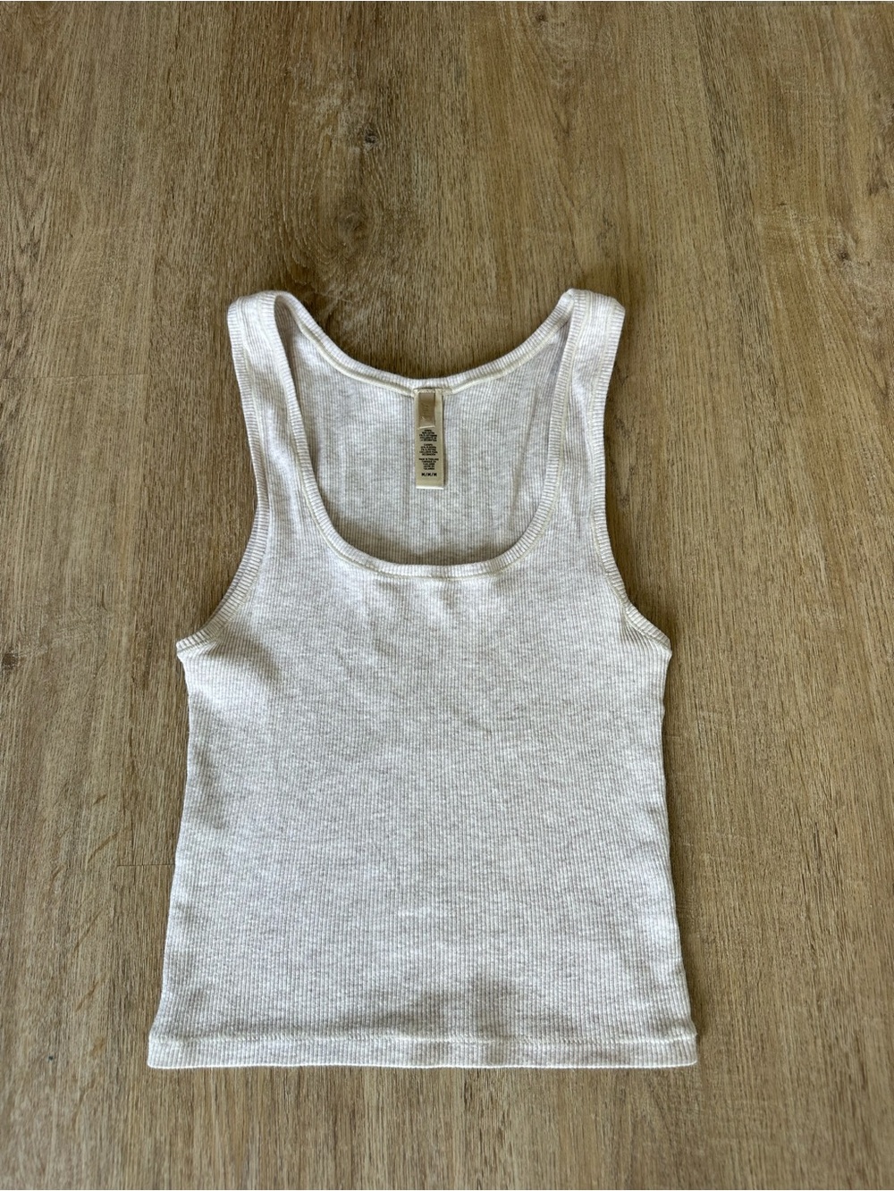 SKIMS Ribbed Scoop Neck Tank Top - Cream
